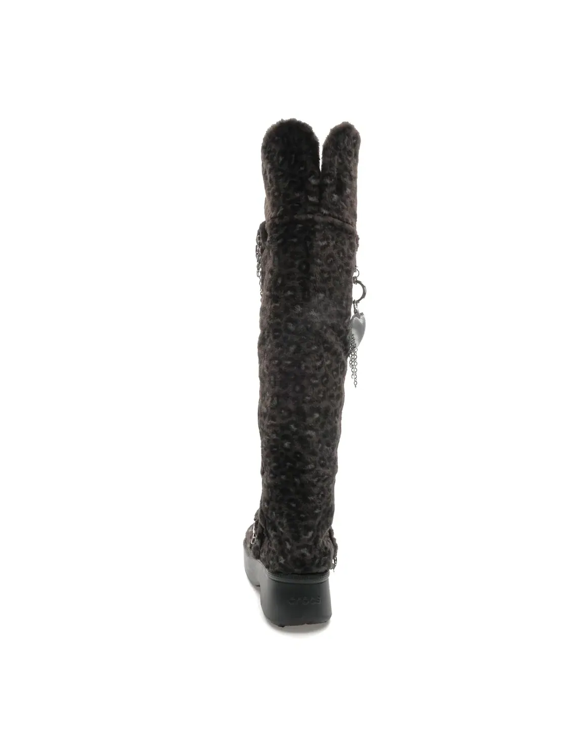 Женские высокие сапоги с принтом Crocs Classic Unfurgettable Knee High Boot — изображение 4 из 4, черный