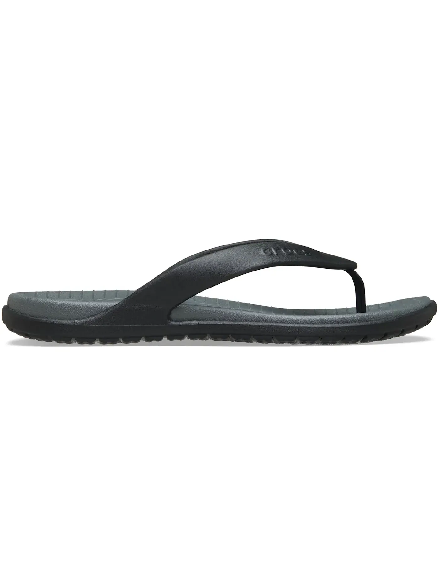 Мужские сандалии-слайды с закрытым носом Crocs Coast Flip — изображение 1 из 1, черный/серый