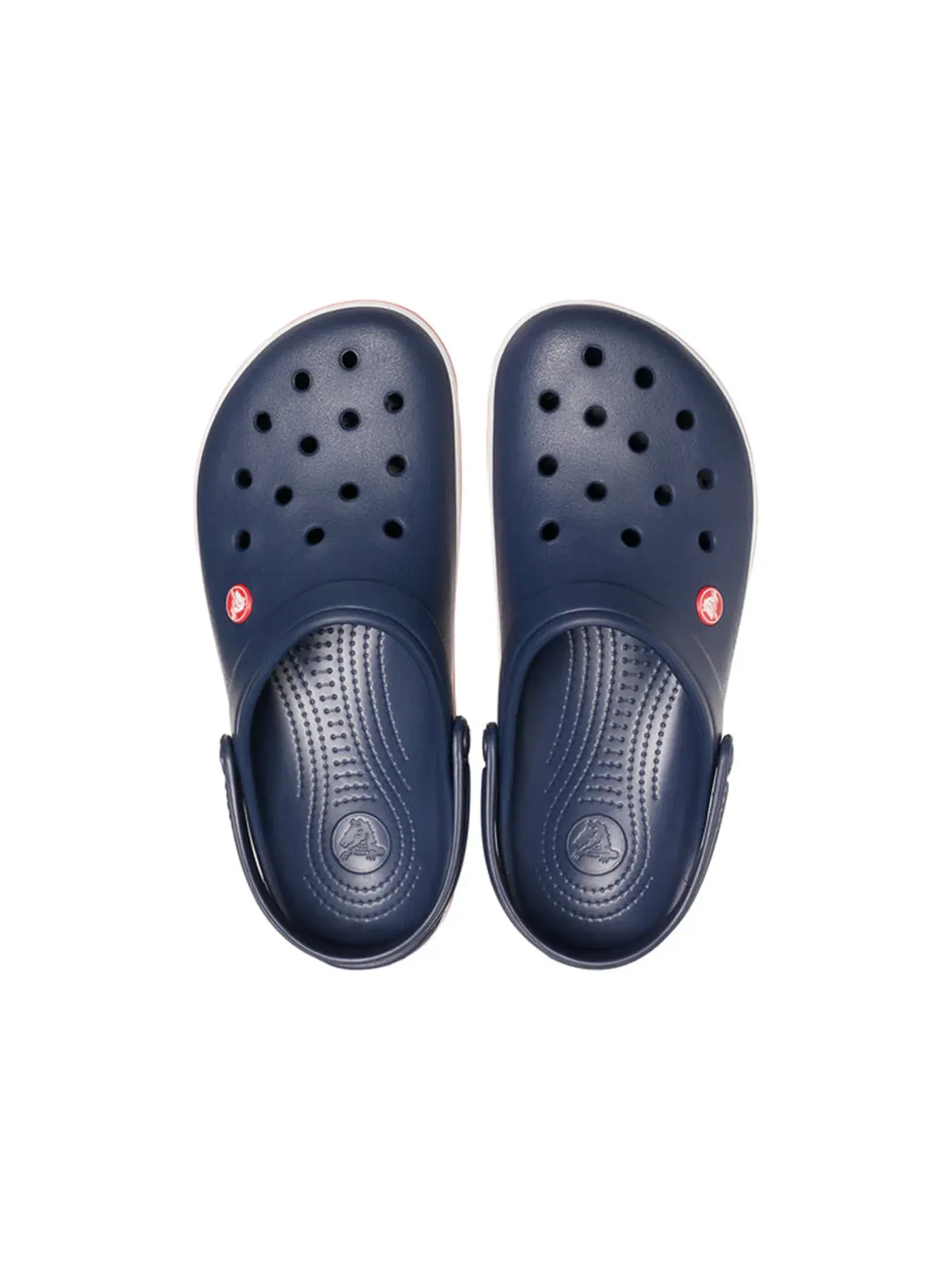 Мужские сабо с ремешком Crocs Crocband — изображение 2 из 2, белый/красный