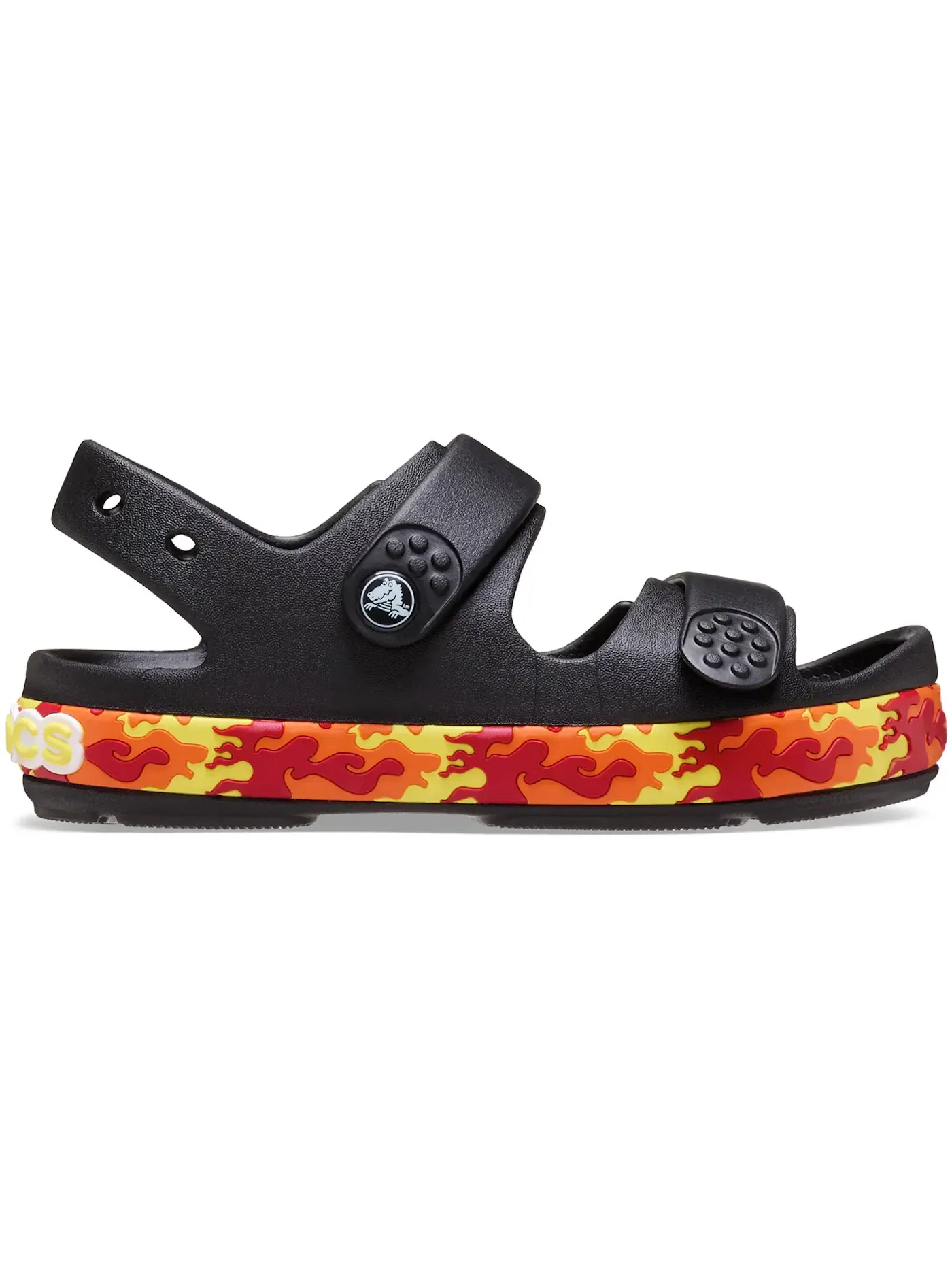 Детские сандалии с принтом Crocs Crocband Cruiser Flames Sandal Crocs — изображение 1 из 1, черный