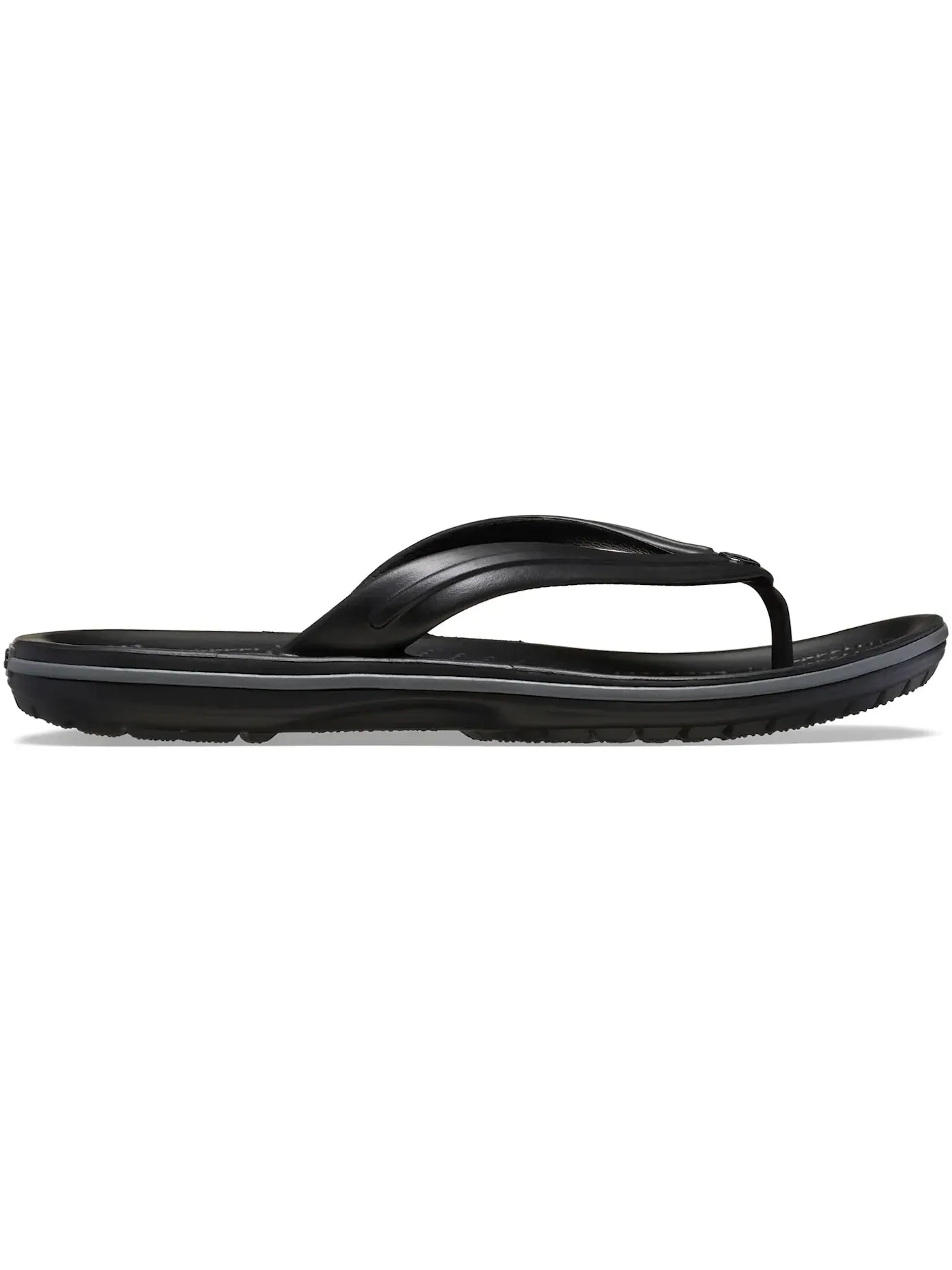 Мужские сандалии-шлепанцы с ремешком Crocs Crocband Flip Flop — изображение 1 из 1, черный/серый