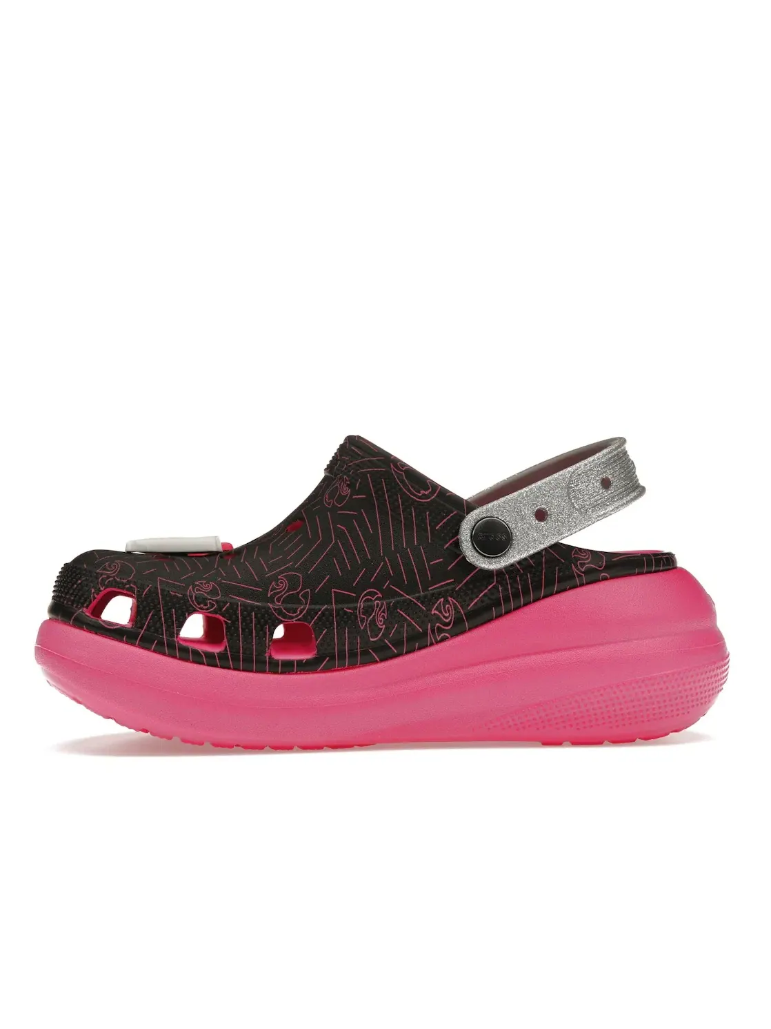 Женские сабо из пеноматериала Crocs Crush Clog — изображение 3 из 4, черный/розовый