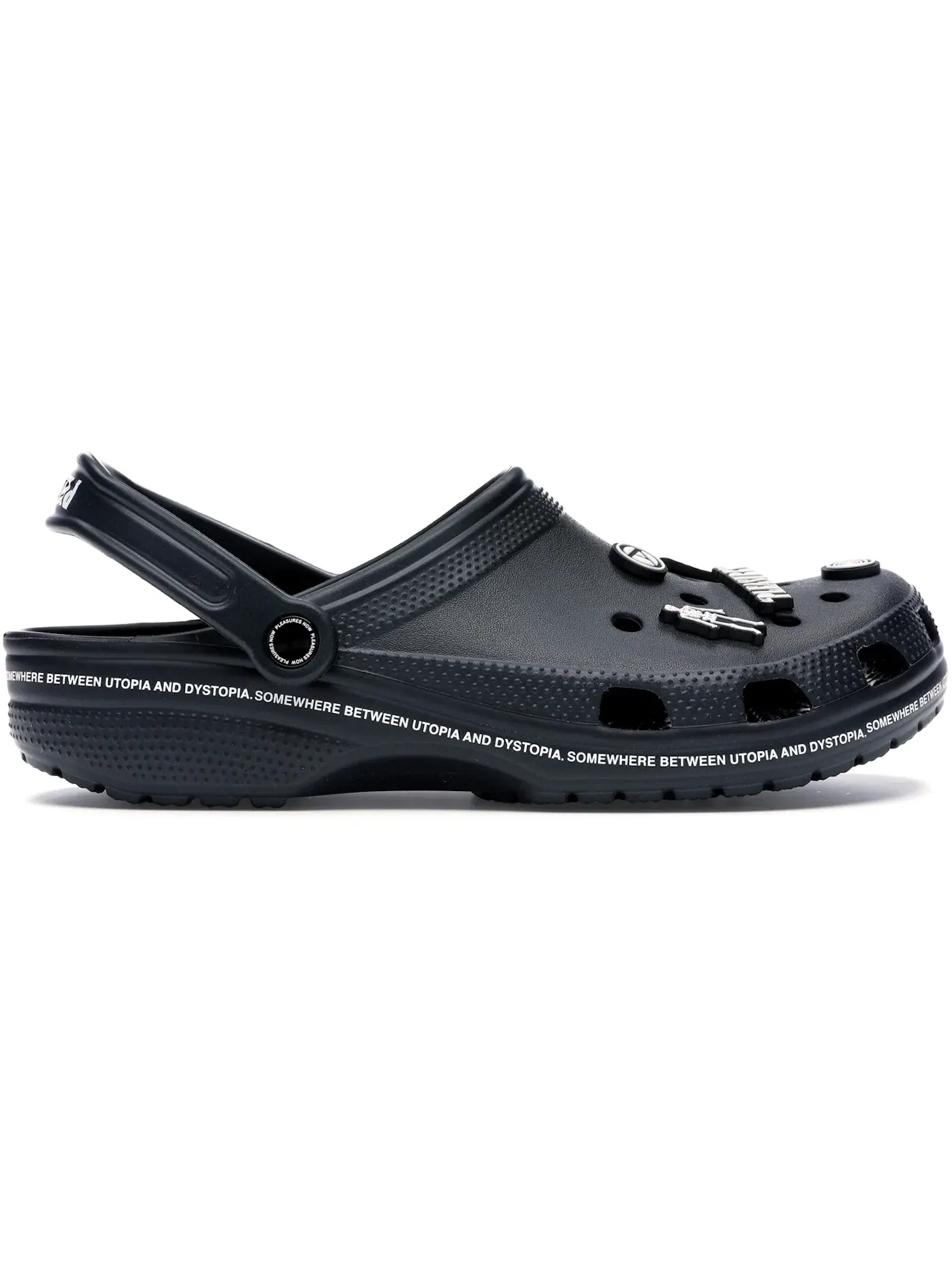 Мужские сабо с принтом Crocs Classic Clog Pleasures Utopia Dystopia Crocs — изображение 1 из 1, черный