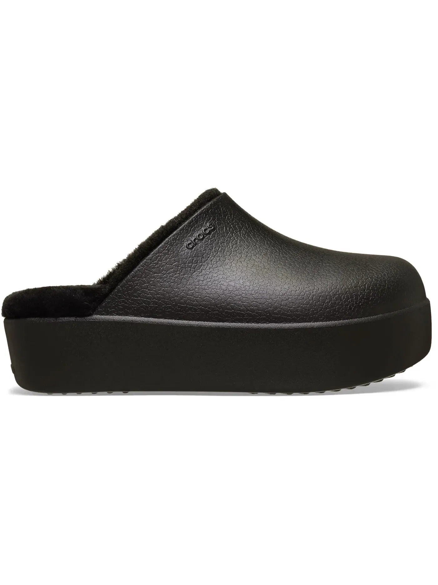 Женские сабо на платформе с мехом Crocs Dylan Platform Lined Clog — изображение 1 из 2, черный