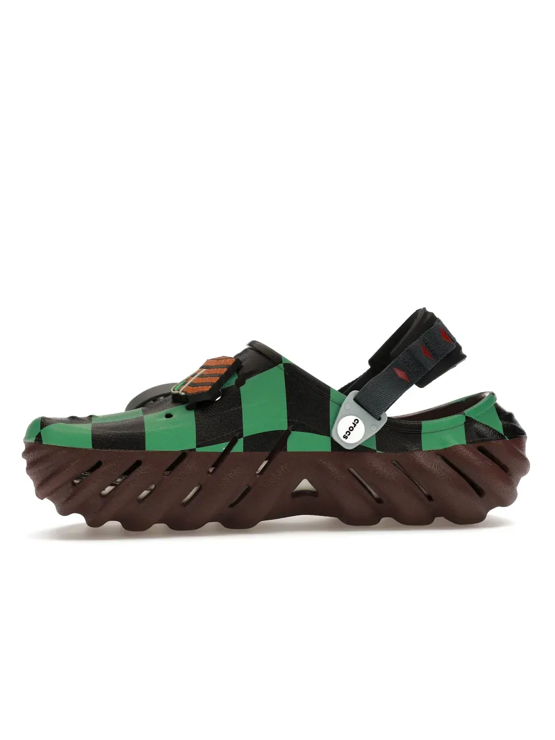 Мужские сабо-клоги Echo Clog Demon Slayer Tanjiro Crocs — изображение 3 из 4, зеленый