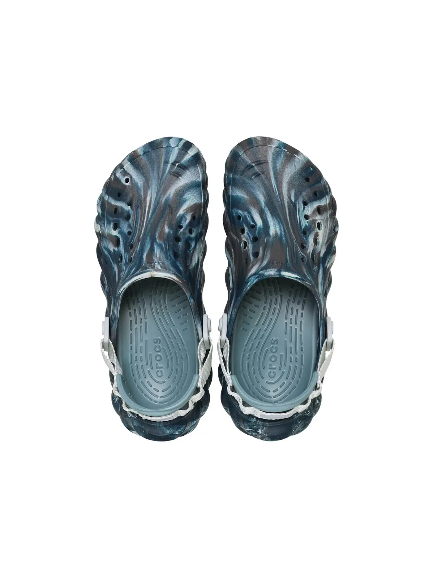 Мужские сабо с матовым принтом Crocs Echo Clog — изображение 2 из 2, черный песочный/мульти