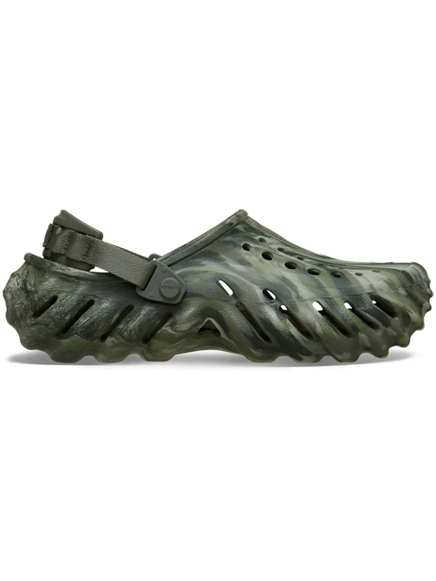 Мужские сабо Marbled Dusty Olive Multi Crocs — изображение 1 из 1, оливковый/мульти