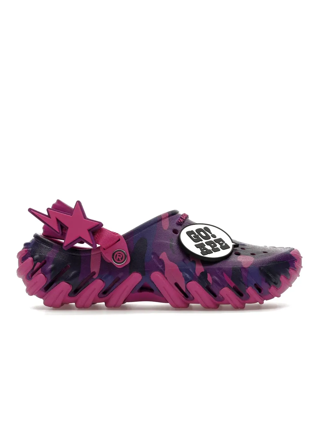 Мужские клоги с камуфляжным принтом Crocs Echo RO Clog — изображение 1 из 4, виноградно-бордовый