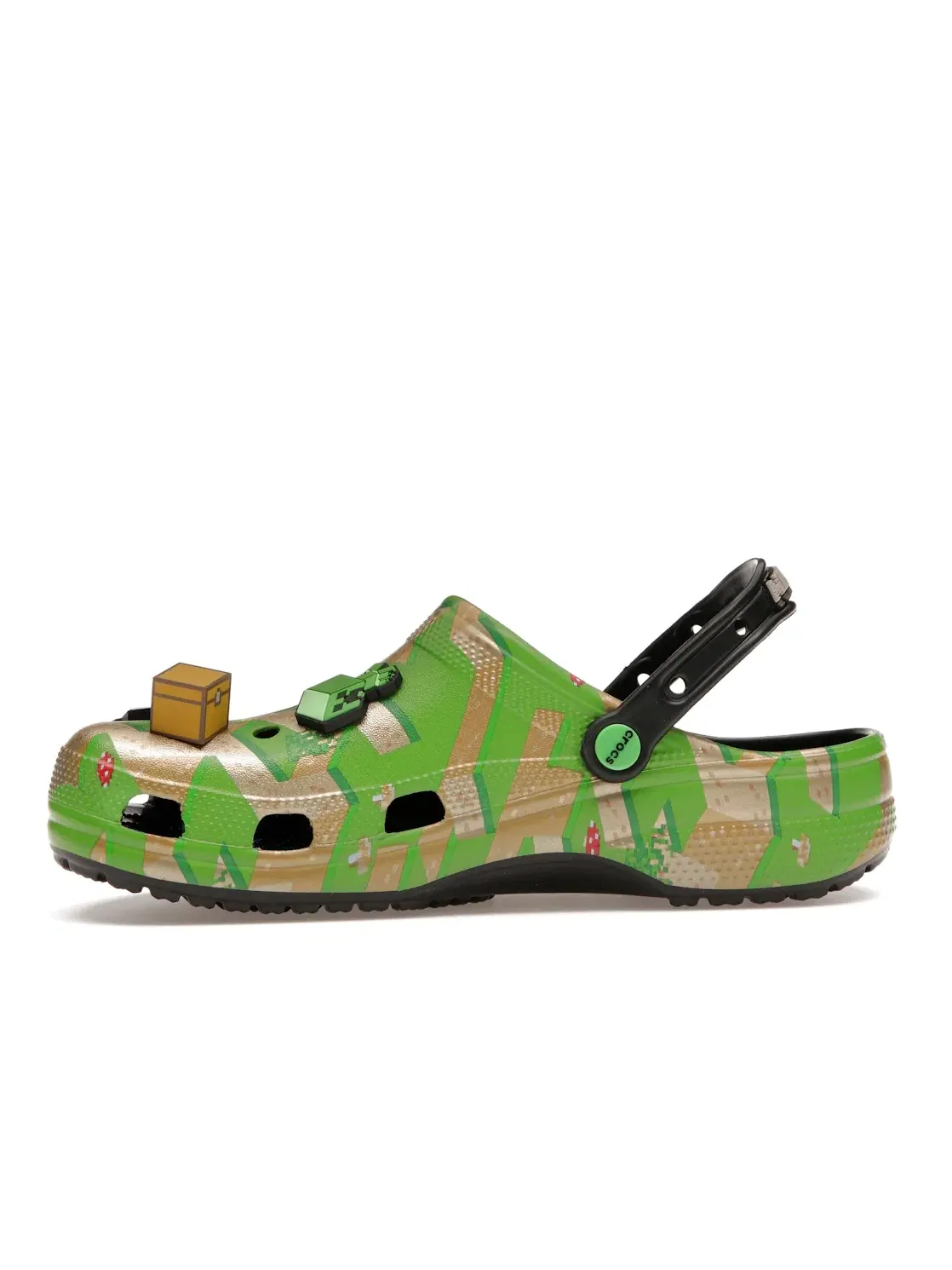 Мужские сабо Crocs Elevated Clog Minecraft Grass Block — изображение 3 из 4, зеленый мульти