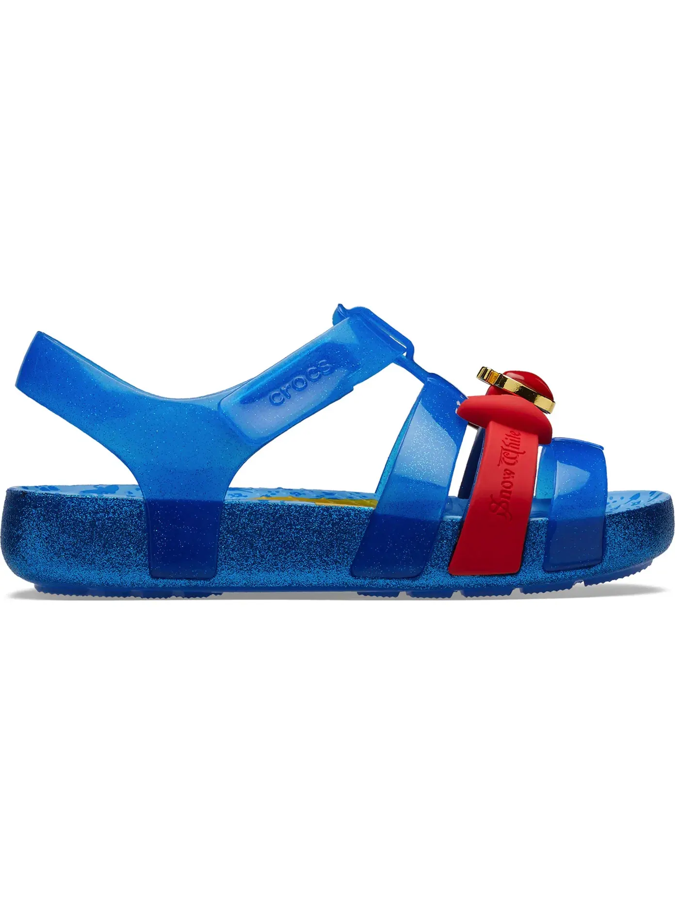 Детские сандалии-слайды с принтом Crocs Isabella Sandal Disney Snow White — изображение 1 из 2, синий