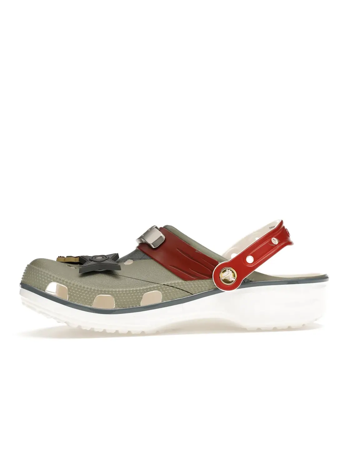 Мужские сабо-клоги Naruto Jiraiya Crocs — изображение 3 из 4, мульти/красный/серый
