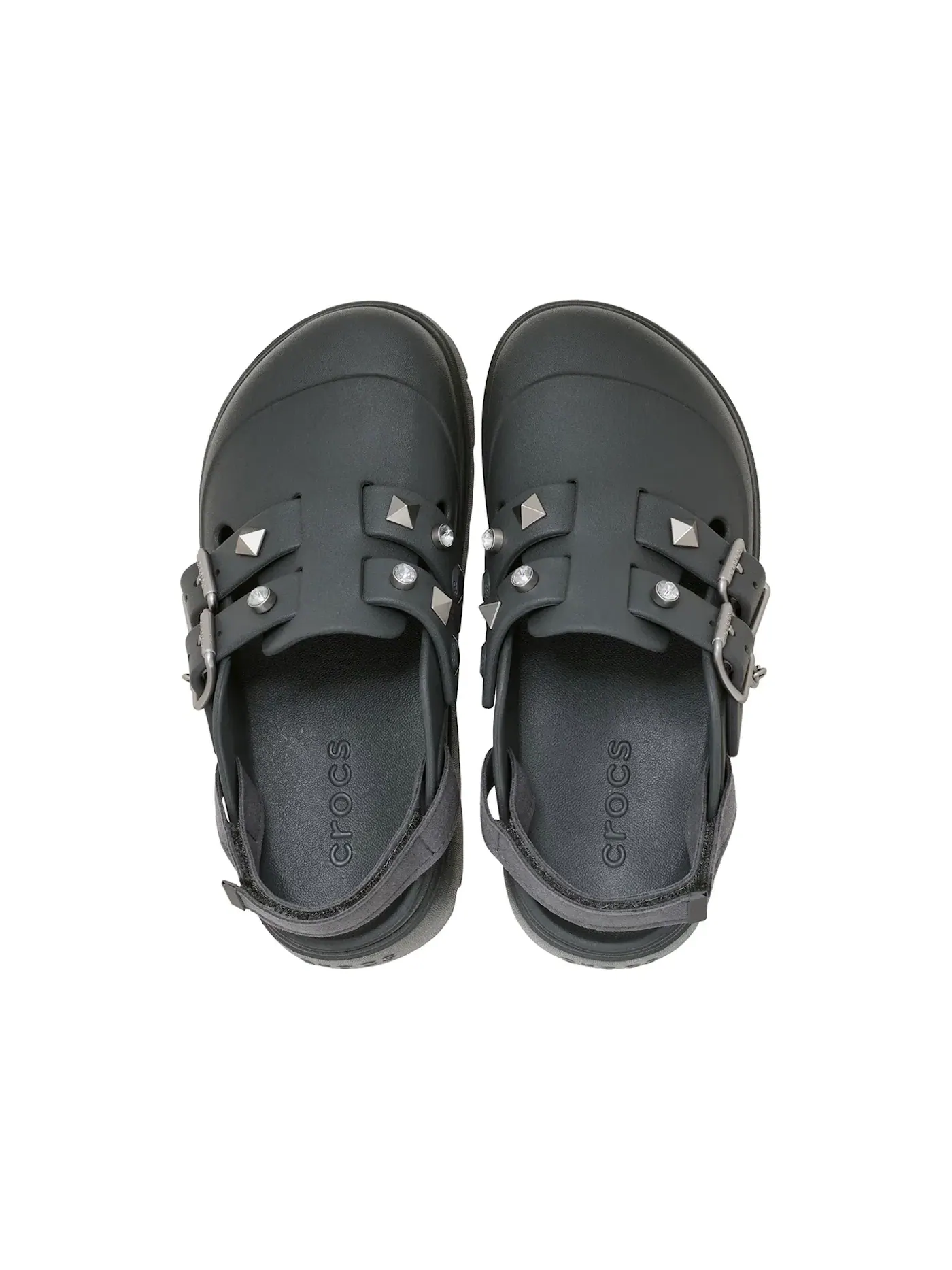 Женские лоферы с принтом Crocs Loaferette Star Studded Clog — изображение 2 из 2, угольный