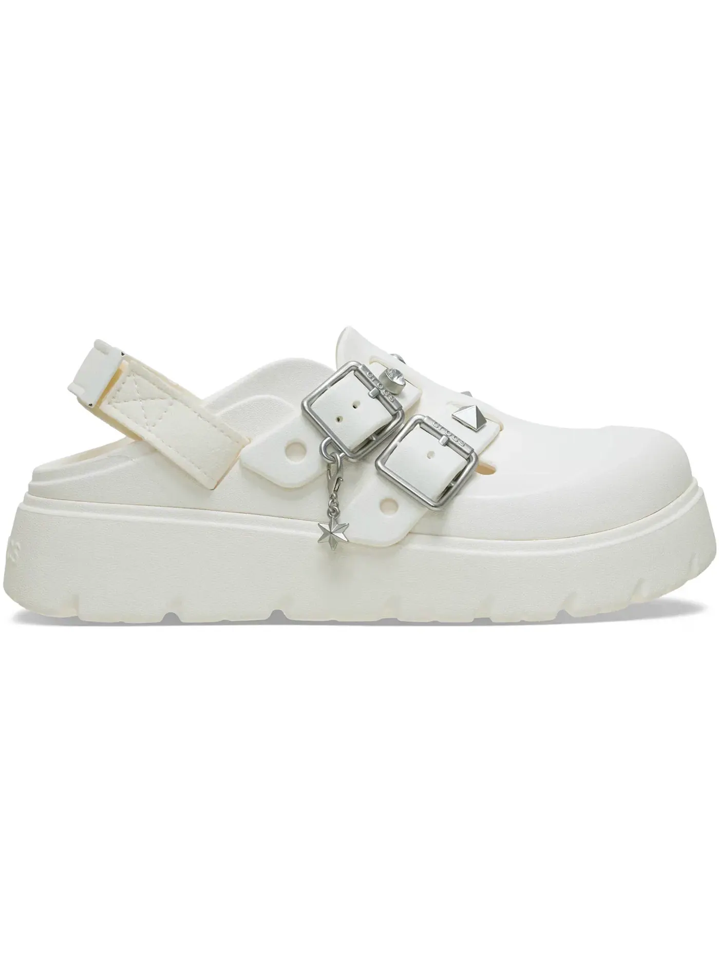 Женские лоферы с принтом Crocs Loaferette Star Studded Clog Crocs — изображение 1 из 2, мел