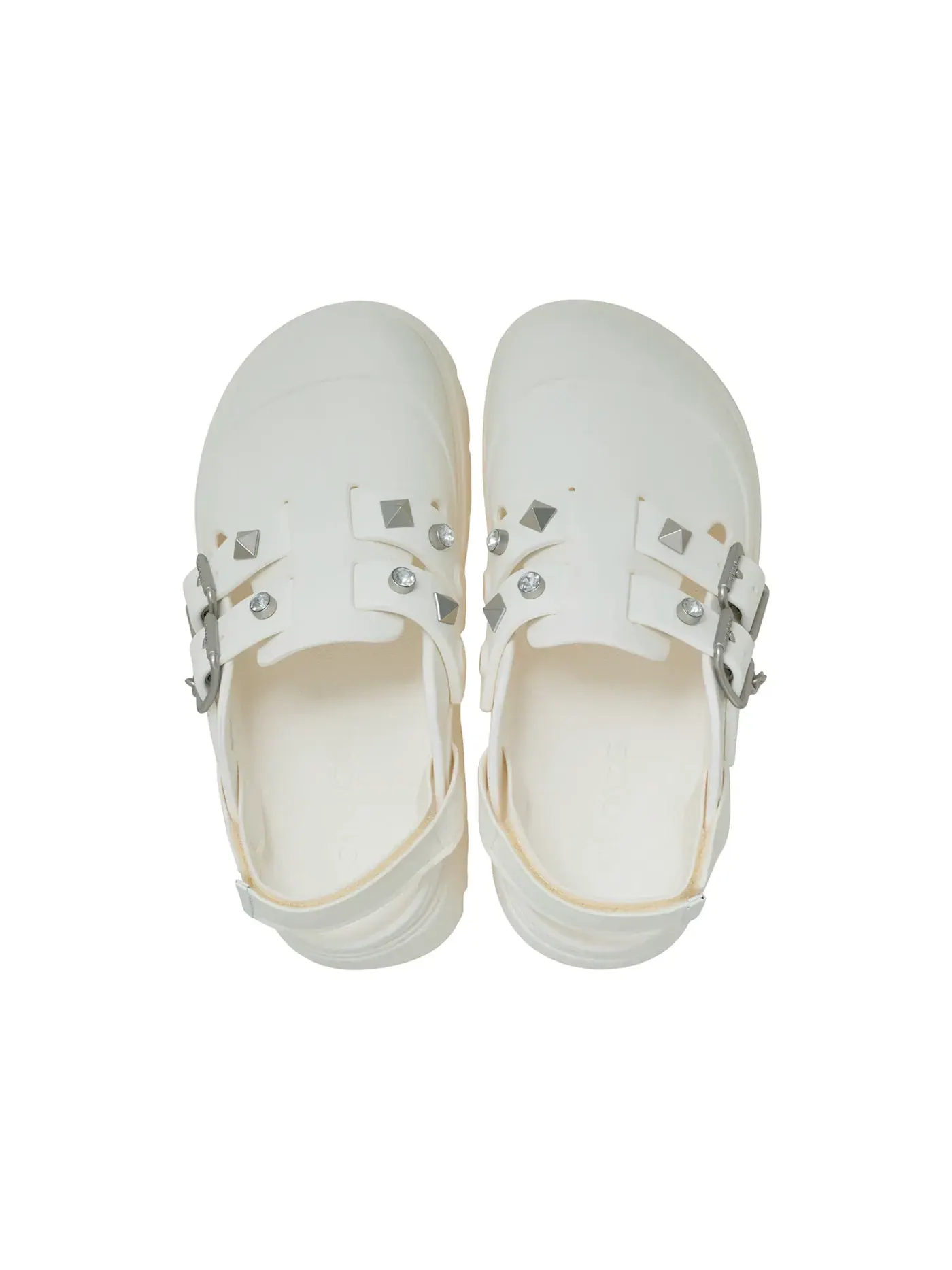 Женские лоферы с принтом Crocs Loaferette Star Studded Clog Crocs — изображение 2 из 2, мел