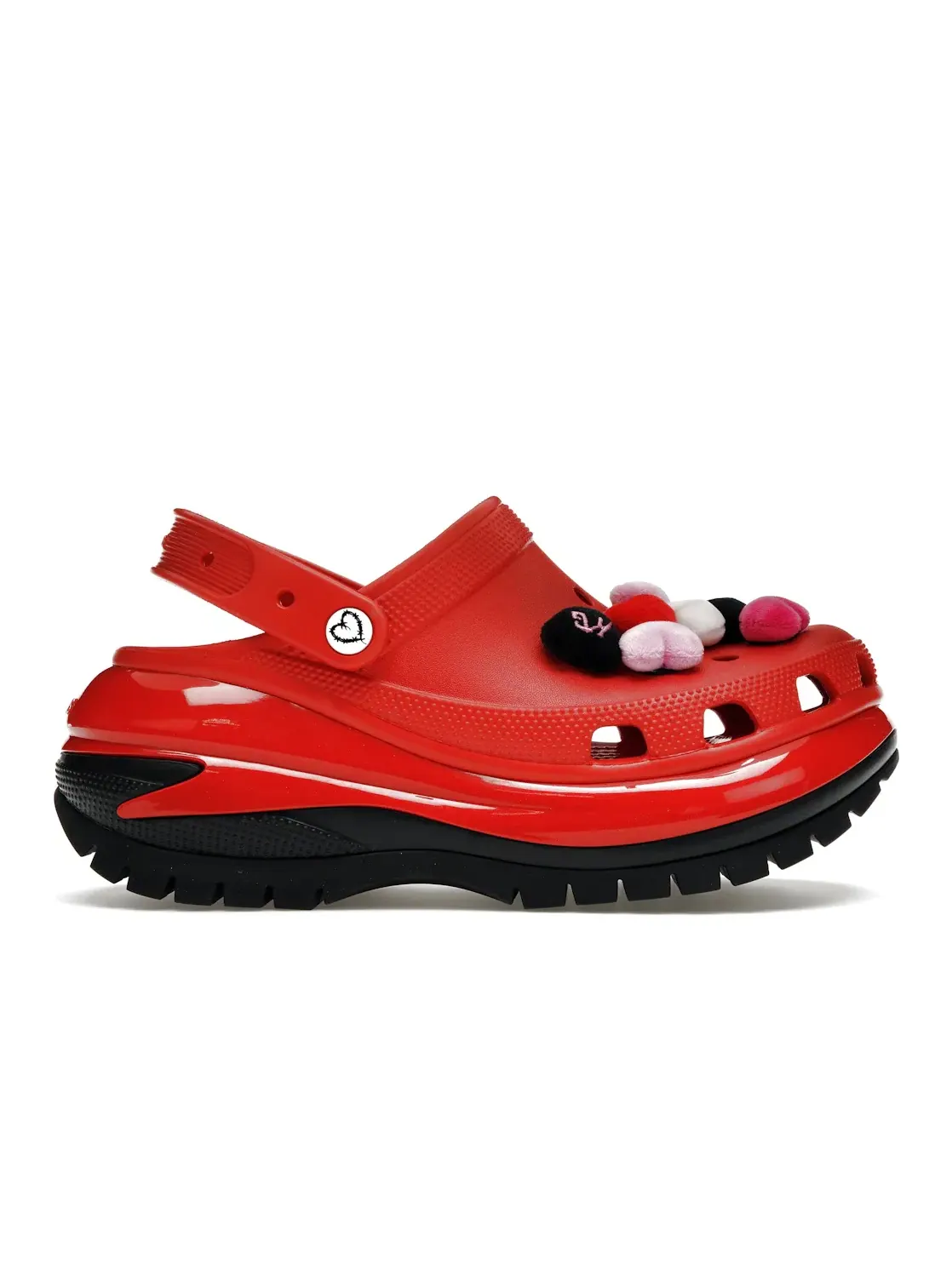 Мужские сабо-клоги на платформе Crocs Mega Crush Clog — изображение 1 из 4, красный/черный