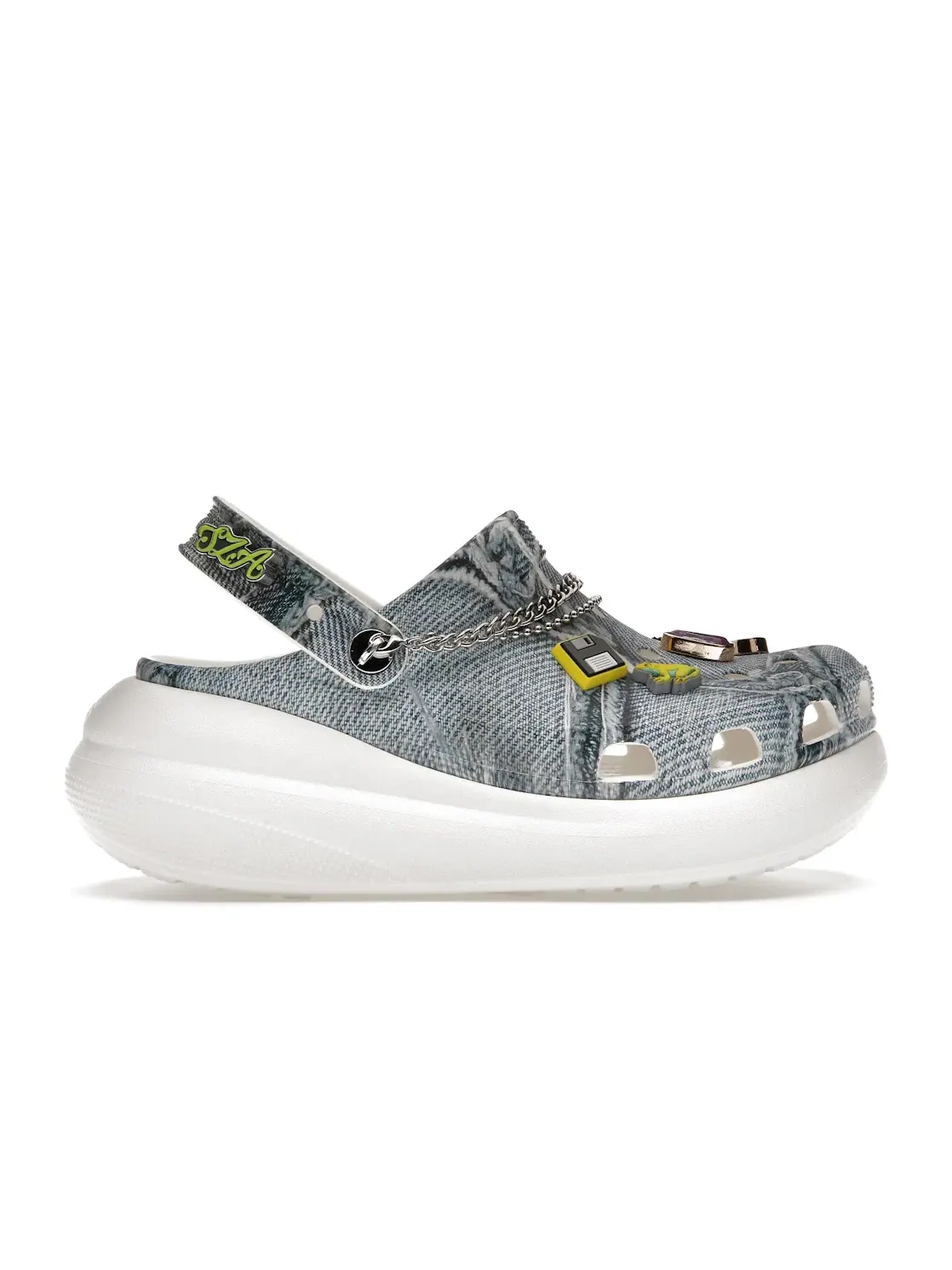 Женские сабо из денима Mega Crush Clog Crocs — изображение 1 из 4, джинсовый синий