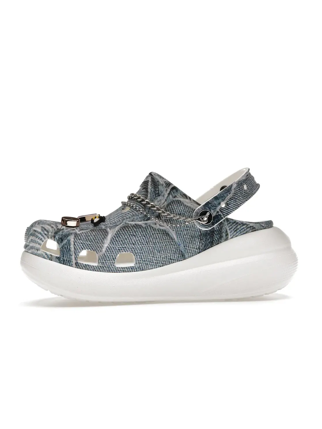 Женские сабо из денима Mega Crush Clog Crocs — изображение 3 из 4, джинсовый синий