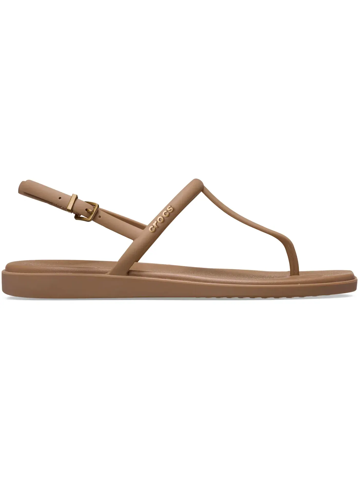 Женские сандалии-вьетнамки с ремешком Crocs Miami Thong Flip — изображение 1 из 1, молочный шоколад