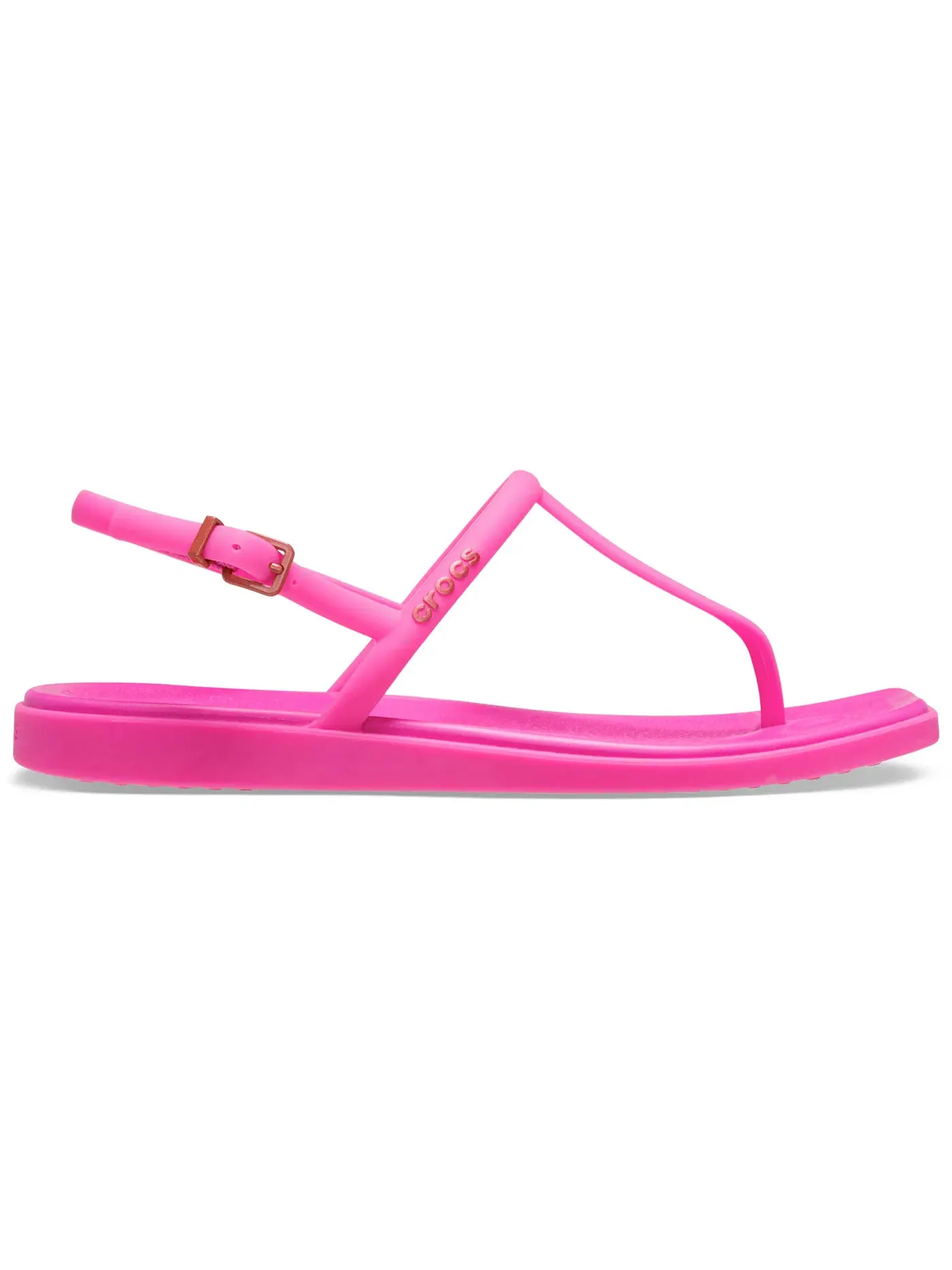 Женские сандалии с принтом Crocs Miami Thong Flip — изображение 1 из 1, розовый