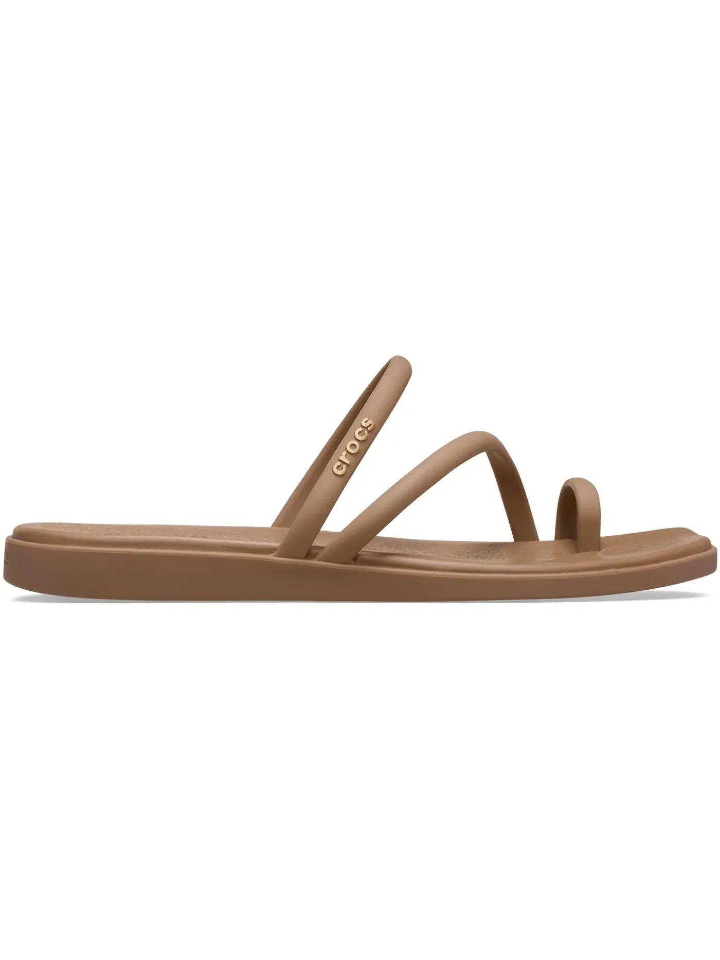 Женские сандалии с фиксатором пальца Crocs Miami Toe Loop Sandal — изображение 1 из 1, молочный шоколад