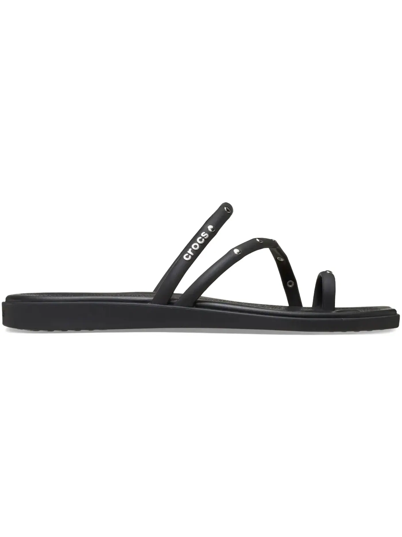 Женская сандалия с шипами Crocs Miami Toe Loop Studded Sandal — изображение 1 из 1, черный