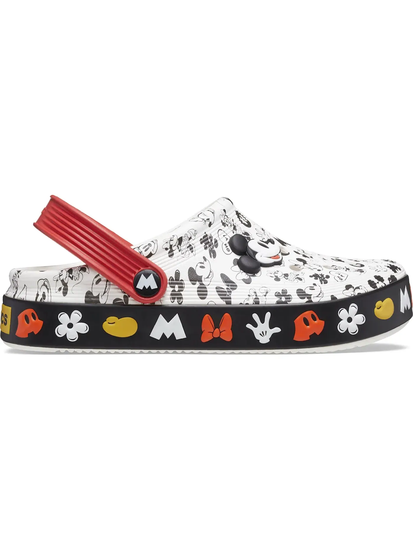 Детские сабо-клоги Crocs Off Court Clog Disney Mickey — изображение 1 из 2, белый