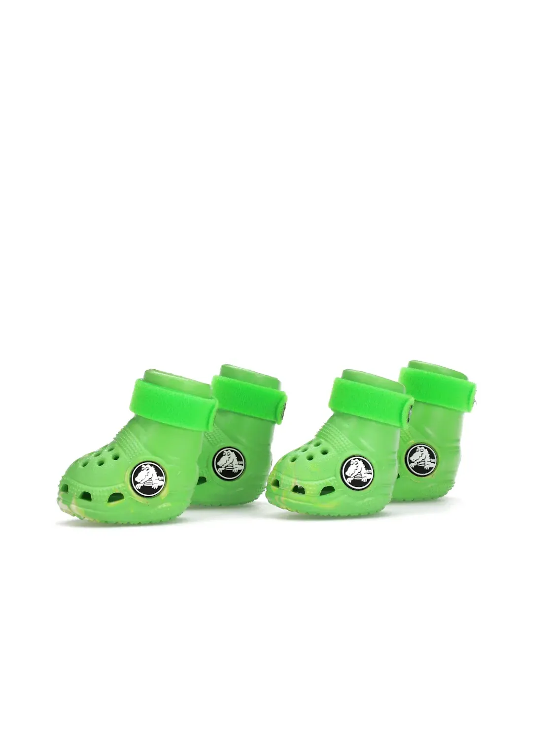 Детские ботинки для собак светящиеся в темноте модель Crocs Pet Boots Crocs — изображение 3 из 4, зеленый