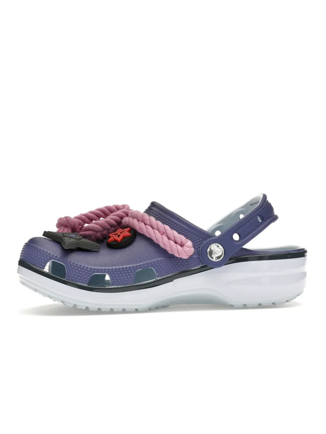 Мужские сабо с принтом Crocs Classic Clog Naruto Sasuke Crocs — изображение 3 из 4, синий/фиолетовый