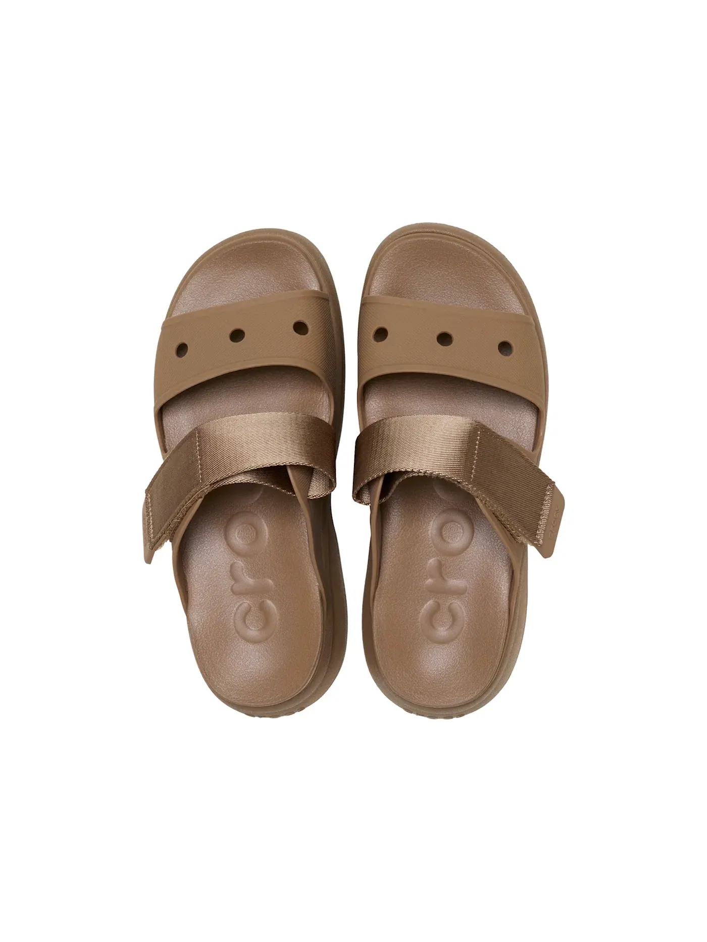 Женские сандалии с двумя ремешками Soho Two Strap Sandal Crocs — изображение 2 из 2, сепия