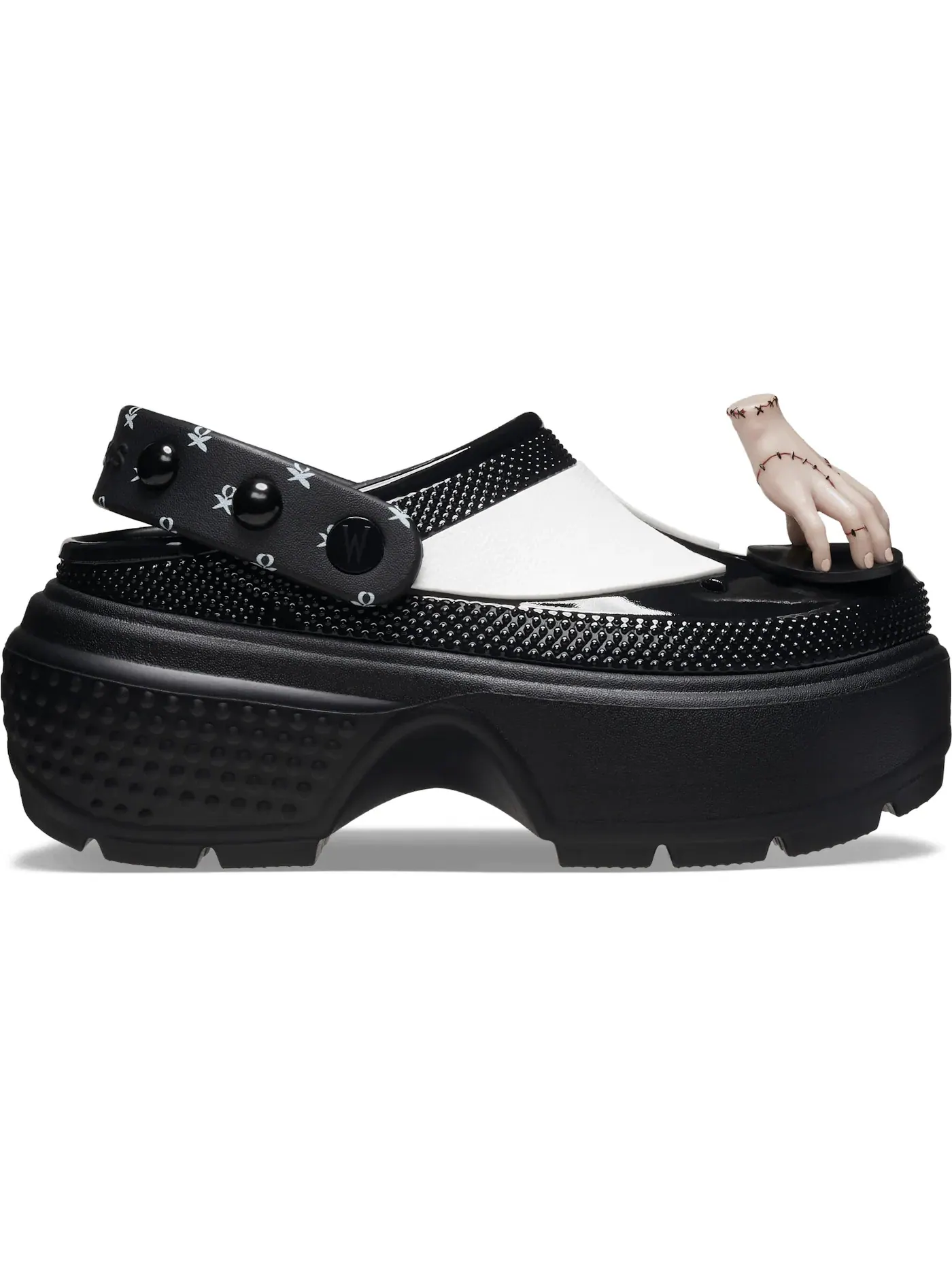 Мужские сабо Stomp Clog Crocs — изображение 1 из 1, черный/белый