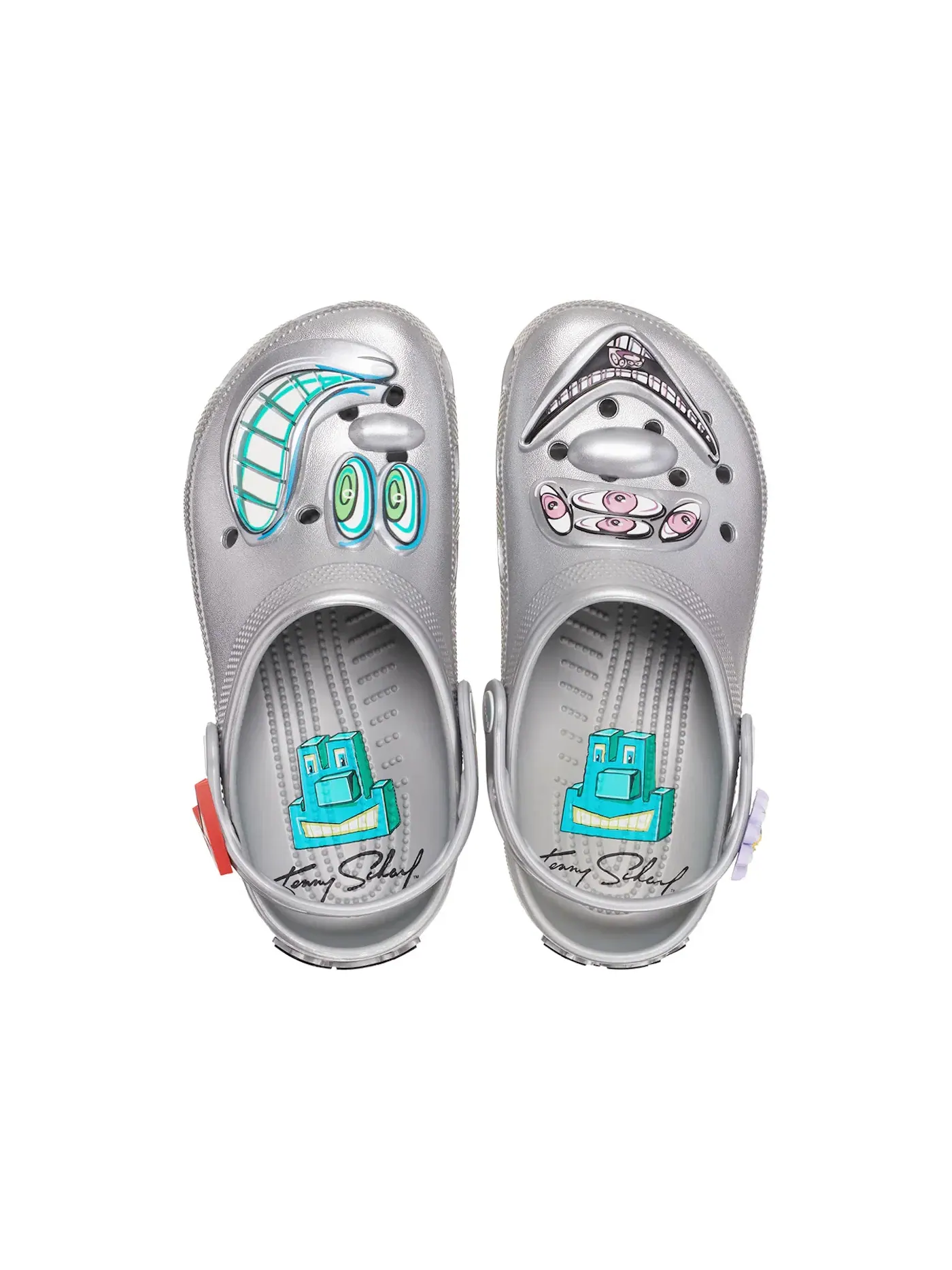 Мужские сабо Crocs x Kenny Scharf Classic Clog — изображение 2 из 2, серебряный
