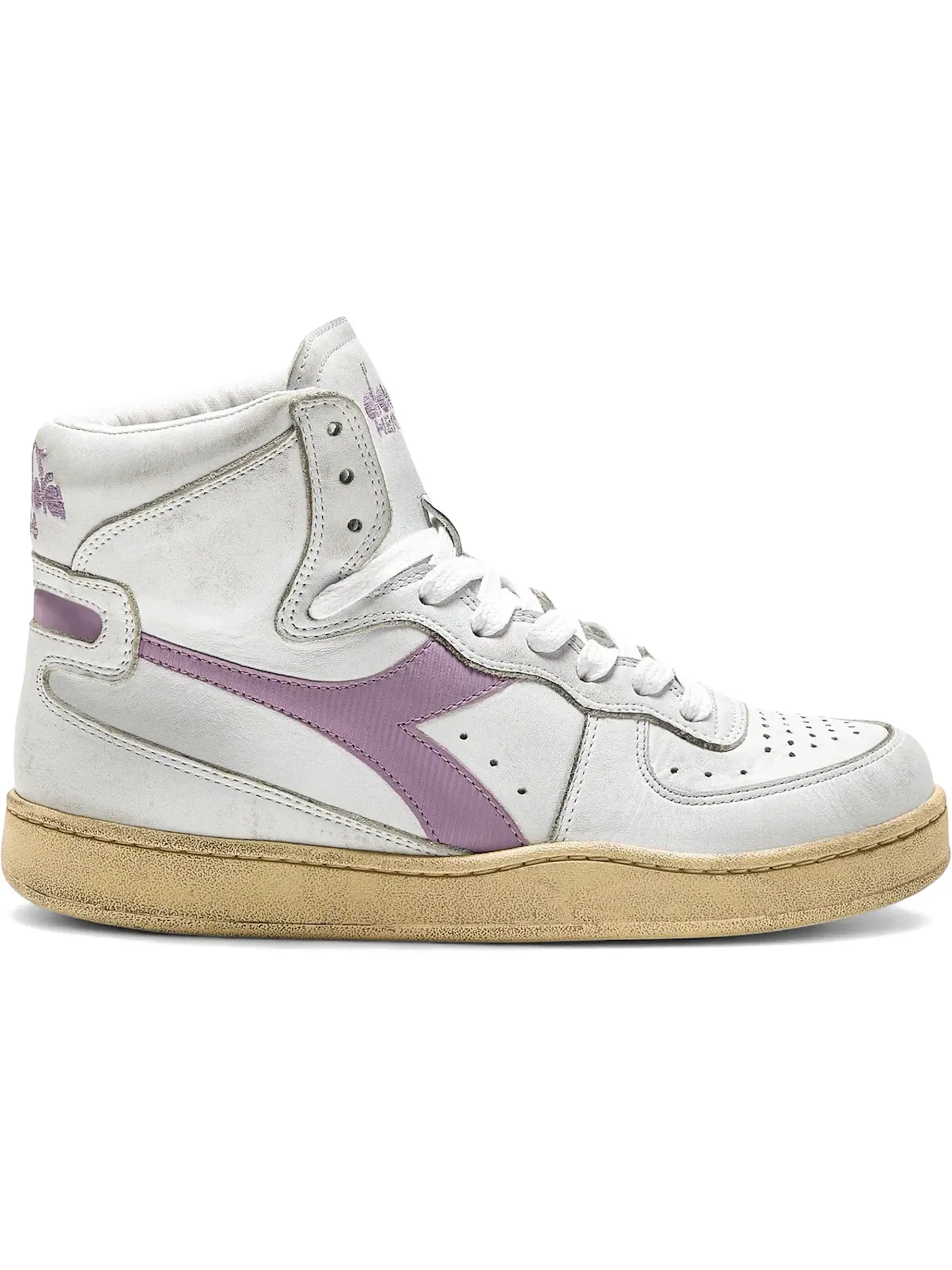Мужские кроссовки Lifestyle Diadora Basket Suede Used — изображение 1 из 1, белый