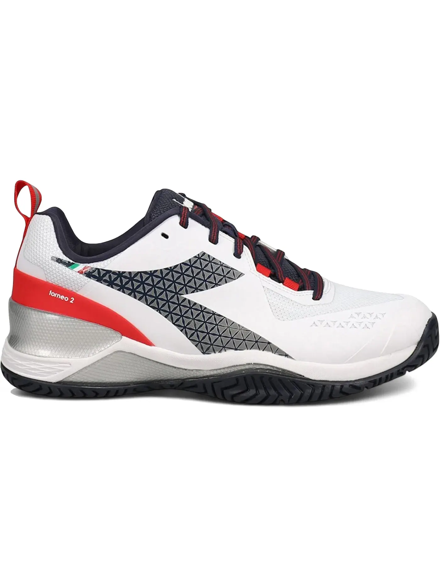Мужские кроссовки для бега Blushield Torneo 2 AG Diadora — изображение 1 из 1, белый/черный/красный