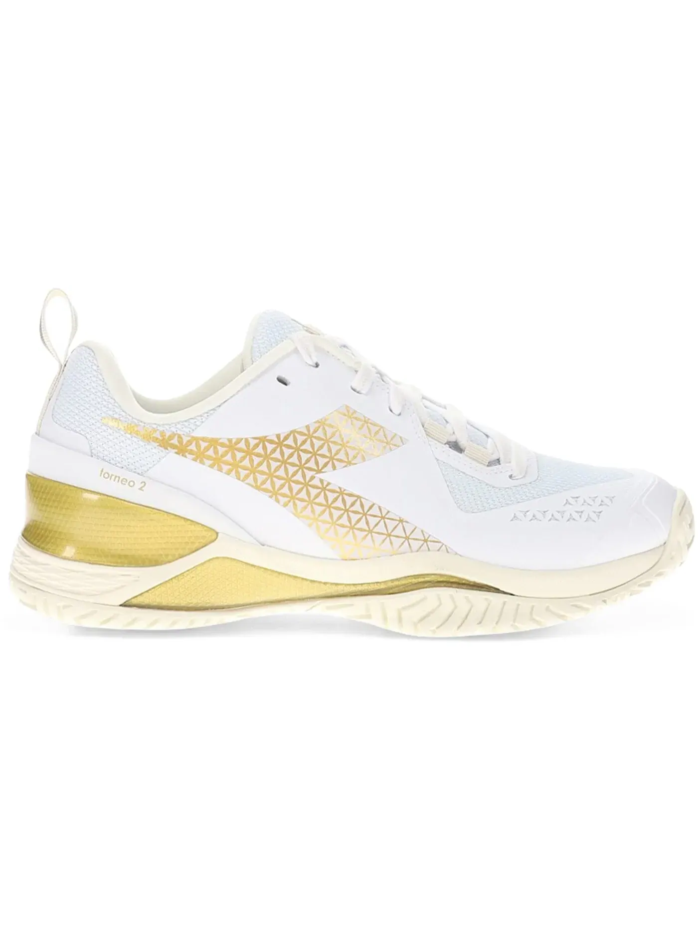 Женские кроссовки для бега Diadora Blushield Torneo 2 AG — изображение 1 из 1, белый/золотистый