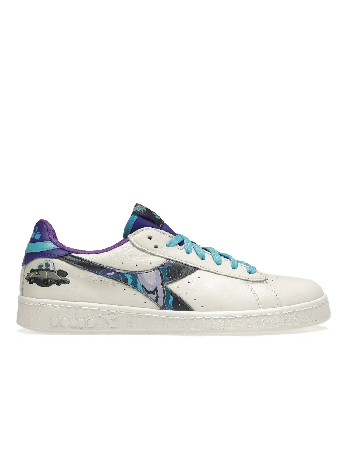 Мужские кроссовки Lifestyle Diadora Game Rick and Morty Diadora — изображение 1 из 4, белый/синий