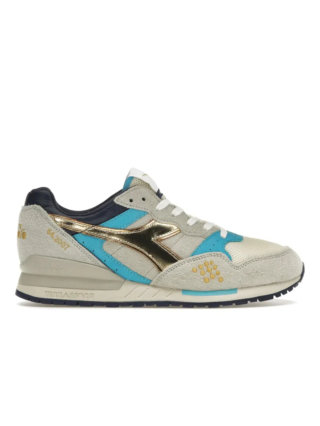Мужские кеды Lifestyle Diadora Intrepid — изображение 1 из 4, серый/синий/золотистый