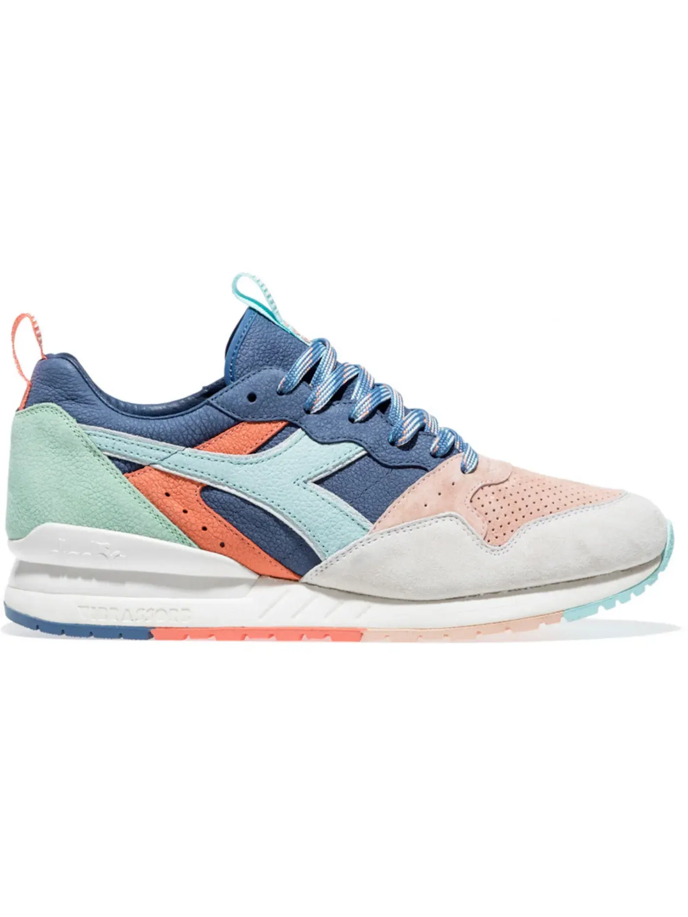 Мужские кроссовки Lifestyle Diadora Intrepid Kith From Seoul To Rio — изображение 1 из 1, песочный/синий/оранжевый