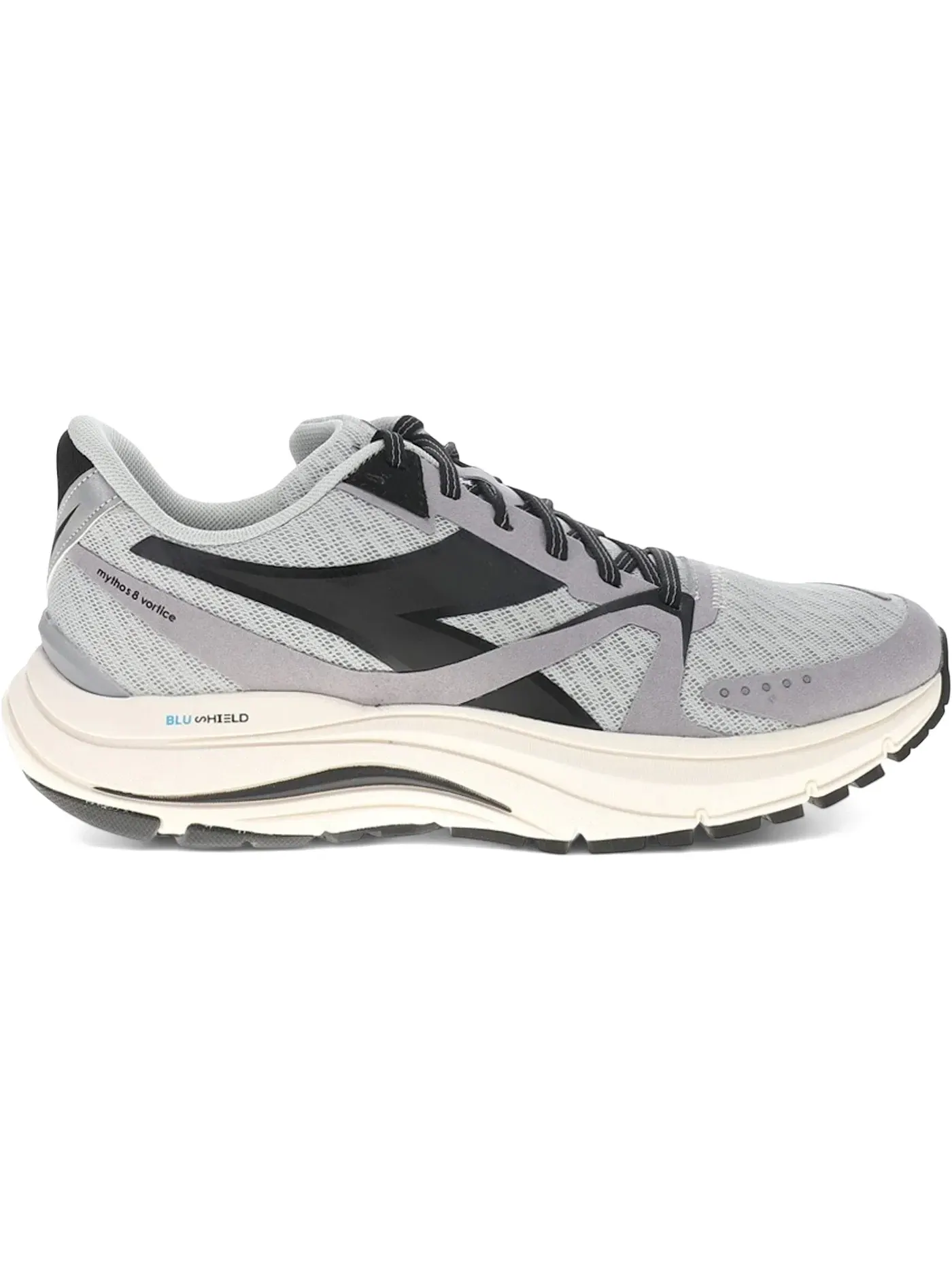 Мужские кроссовки для бега Diadora Mythos Blushield 8 Vortice — изображение 1 из 1, серебристый/черный/белый