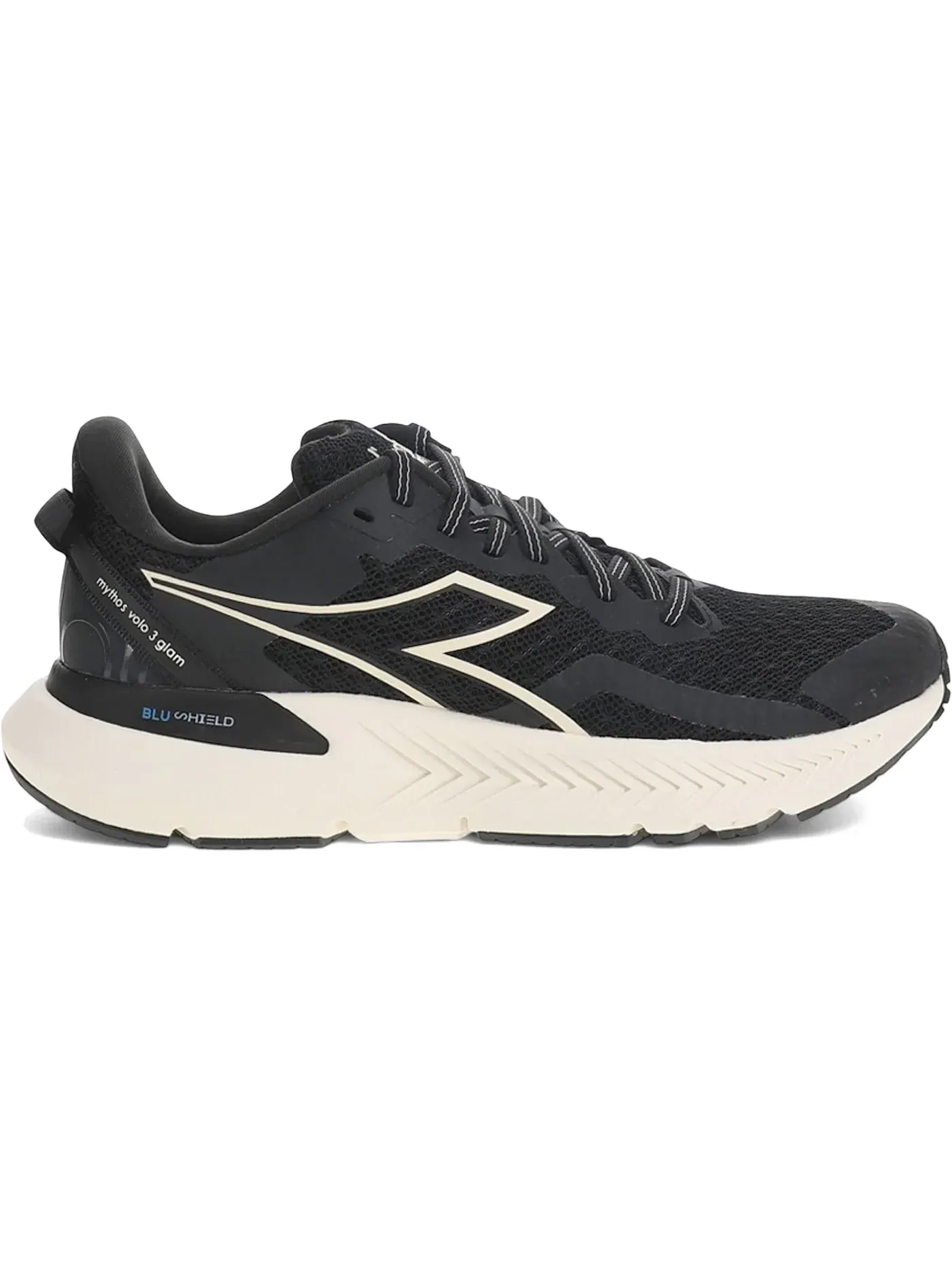 Женские кроссовки для бега Diadora Mythos Blushield Volo 3 Glam — изображение 1 из 1, черный белый