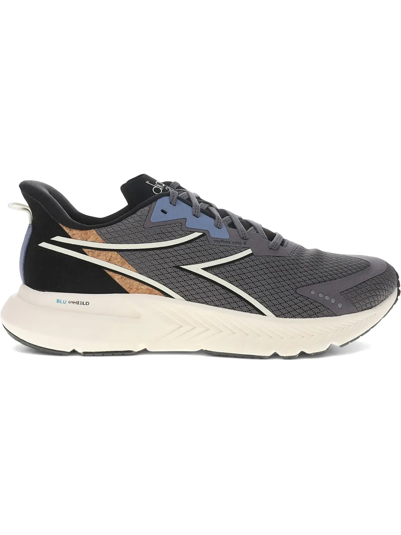 Мужские кроссовки для бега Diadora Mythos Blushield Volo 4 2030 Diadora — изображение 1 из 1, серый черный