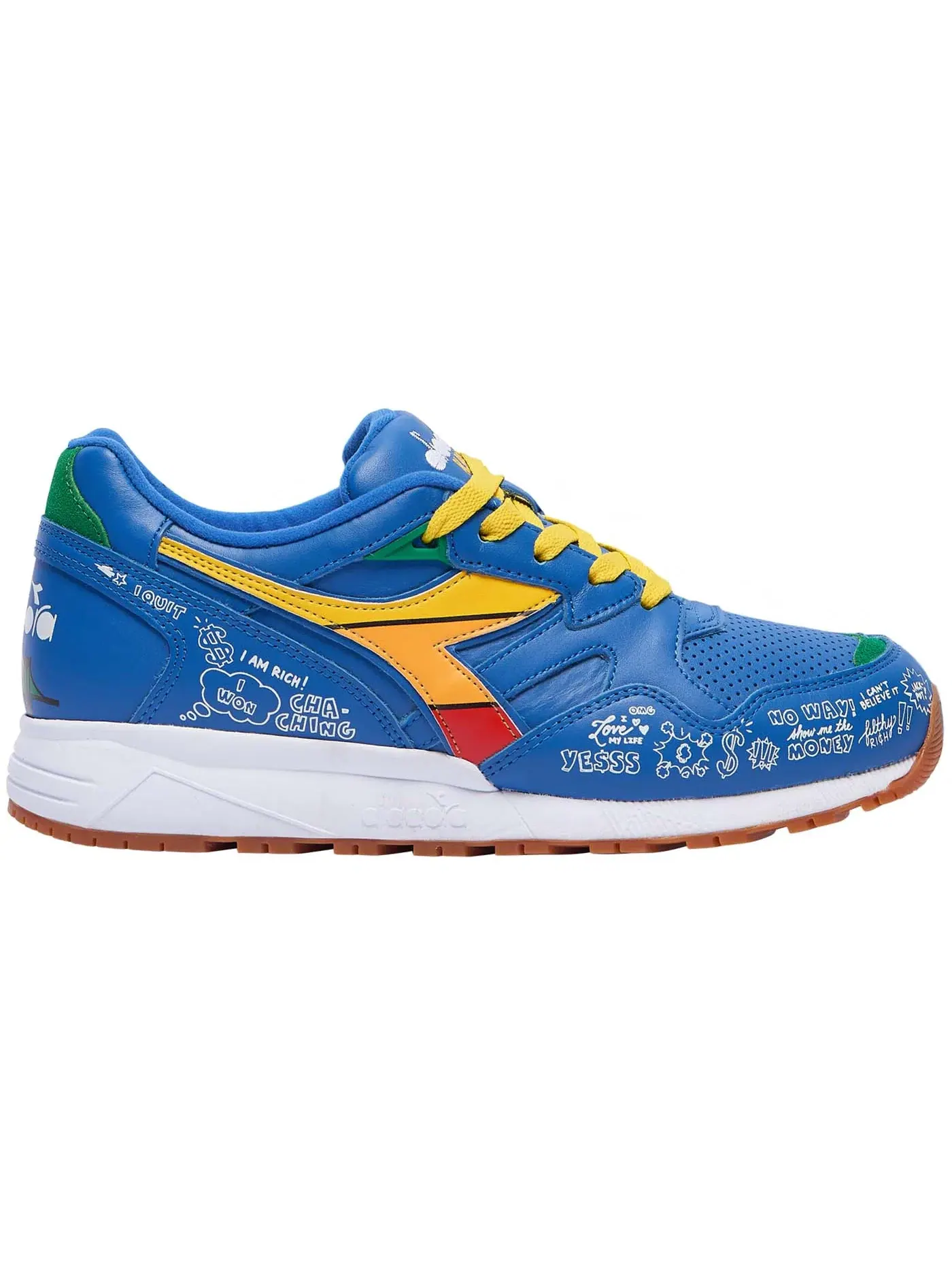 Мужские кроссовки Lifestyle Diadora N9002 Conceited Lotto — изображение 1 из 1, синий/желтый/зеленый