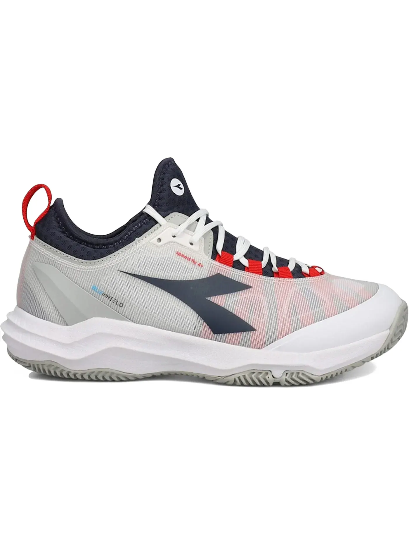 Мужские кроссовки для тенниса Diadora Speed Blushield Fly 4 + Clay — изображение 1 из 1, белый/синий/красный