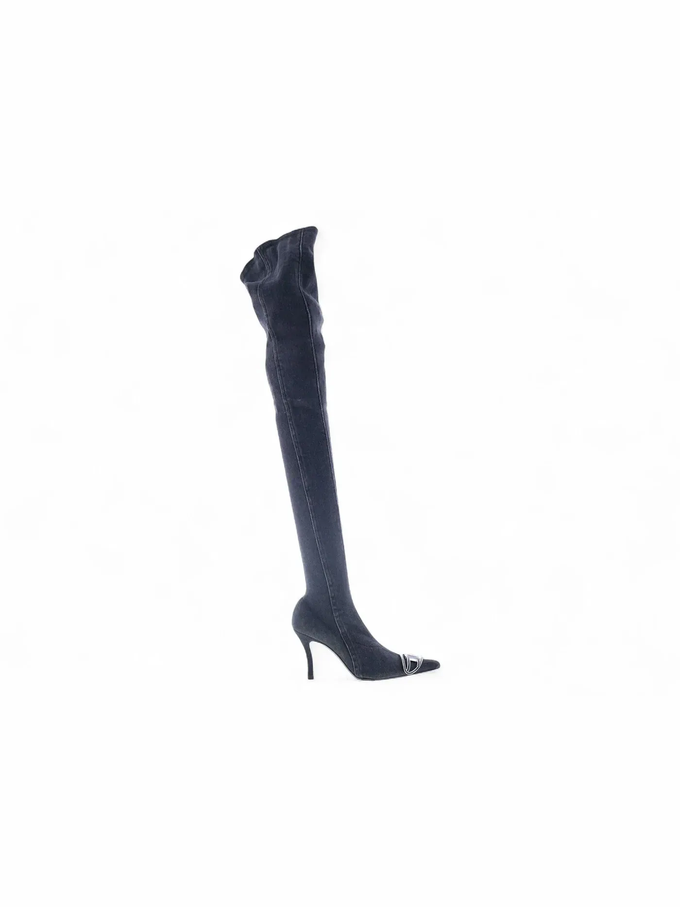 Женские сапоги-ботфорты на каблуке D-Venus TBT D Over the Knee Boot Diesel — изображение 1 из 1, черный