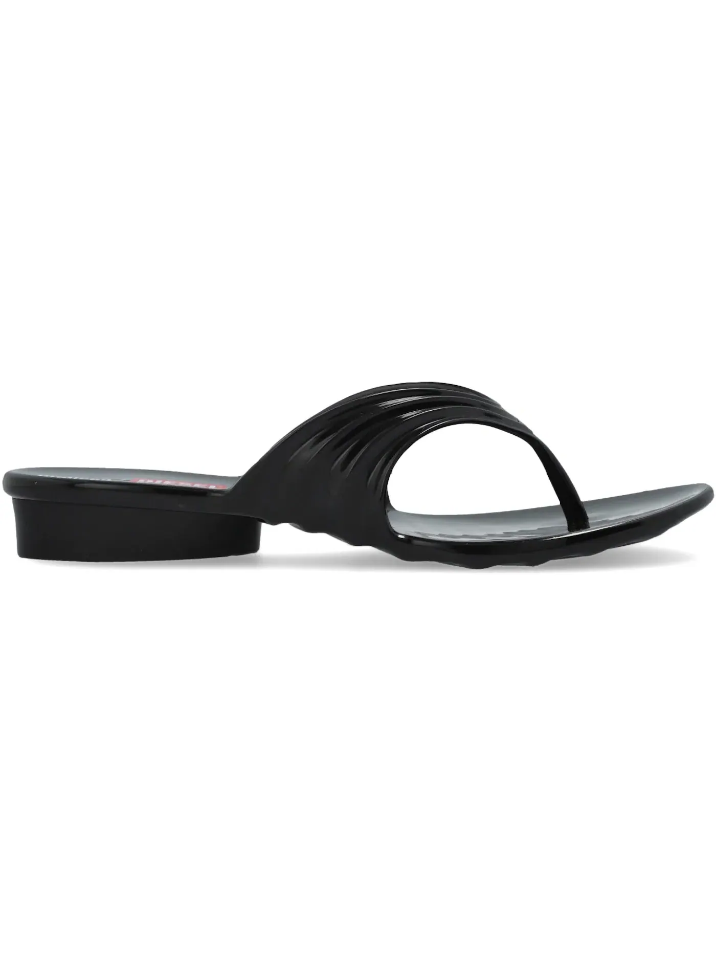 Женские шлепанцы с принтом Diesel Quantum Thong Flip Flop Diesel — изображение 1 из 1, черный