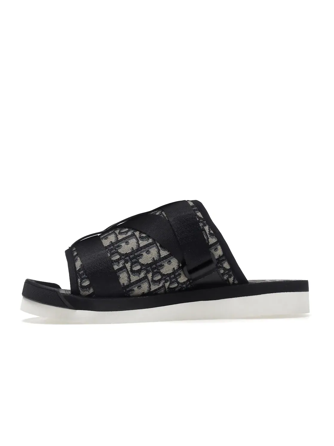 Мужские сандалии-слайды с принтом Dior Oblique Dior Alpha Sandal — изображение 3 из 4, черный/белый
