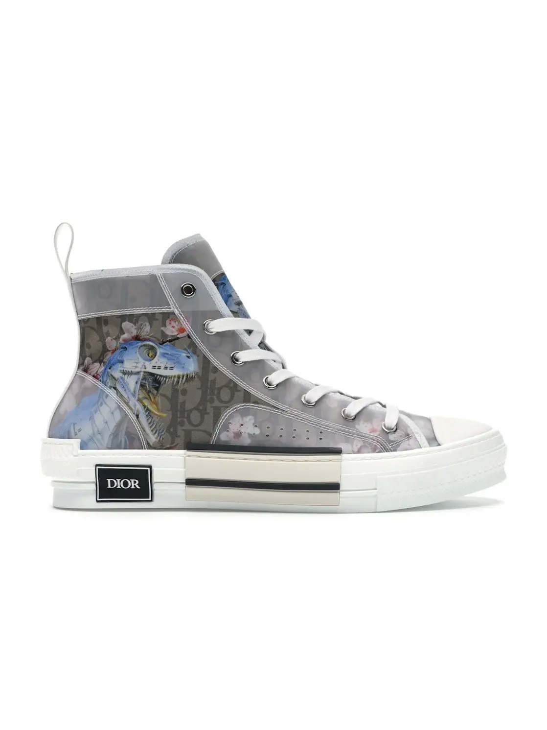 Мужские кроссовки Dior B23 High Canvas Sorayama Dinosaur Dior — изображение 1 из 4, коричневый