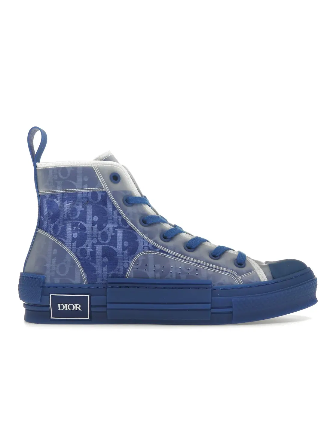 Мужские кроссовки с принтом Dior B23 High Top Dior — изображение 1 из 4, синий/синий