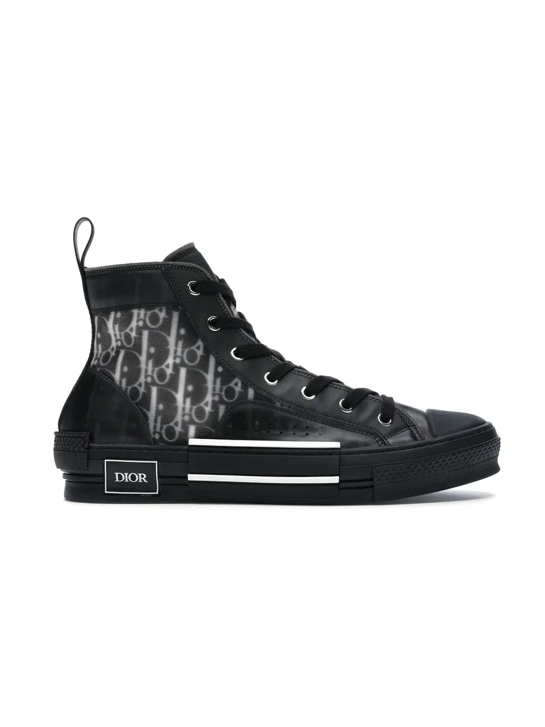 Мужские кроссовки высокие с принтом Dior B23 High Top Dior — изображение 1 из 4, черный