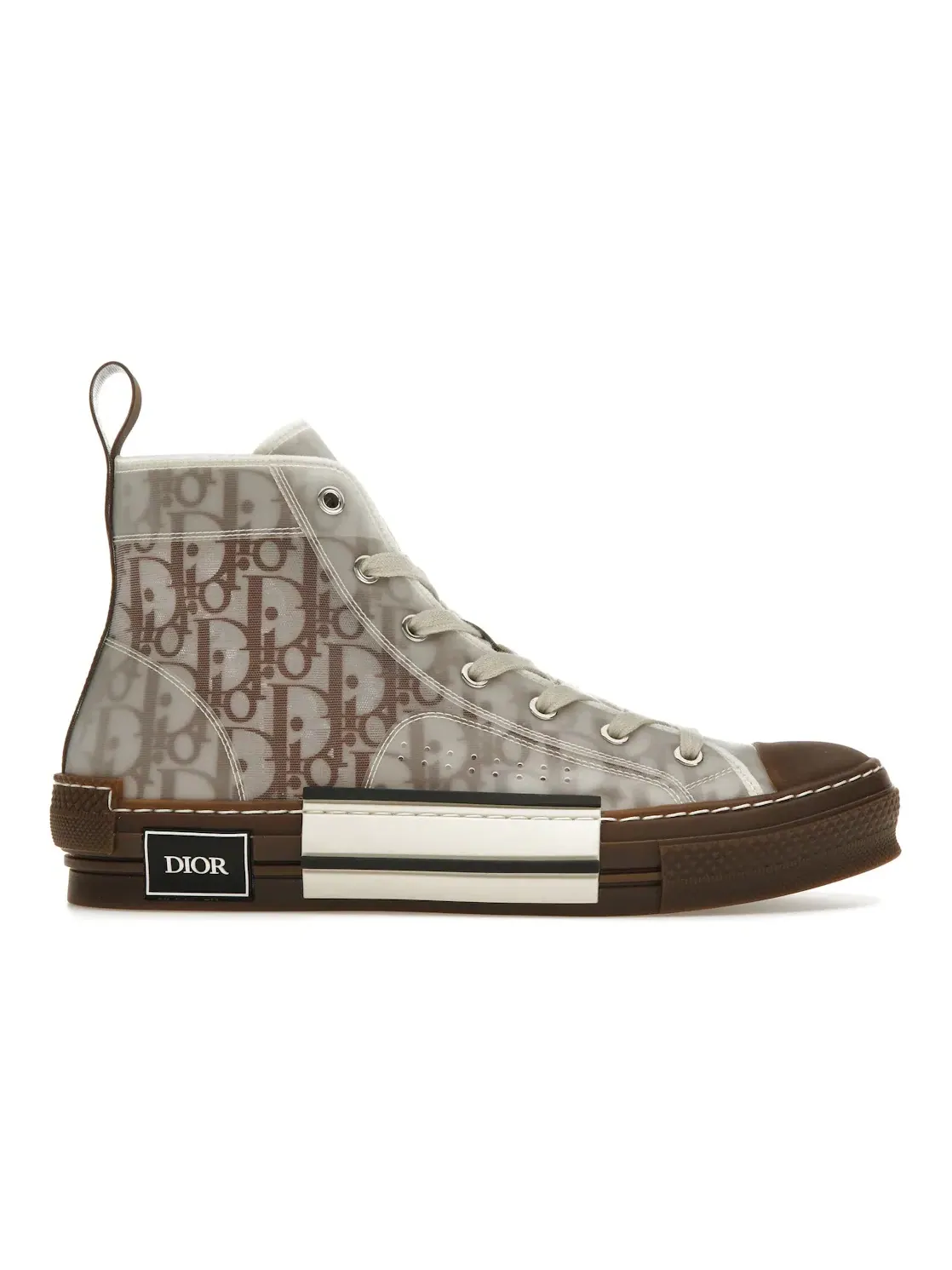 Мужские кроссовки с принтом Dior B23 High Top Dior — изображение 1 из 4, белый