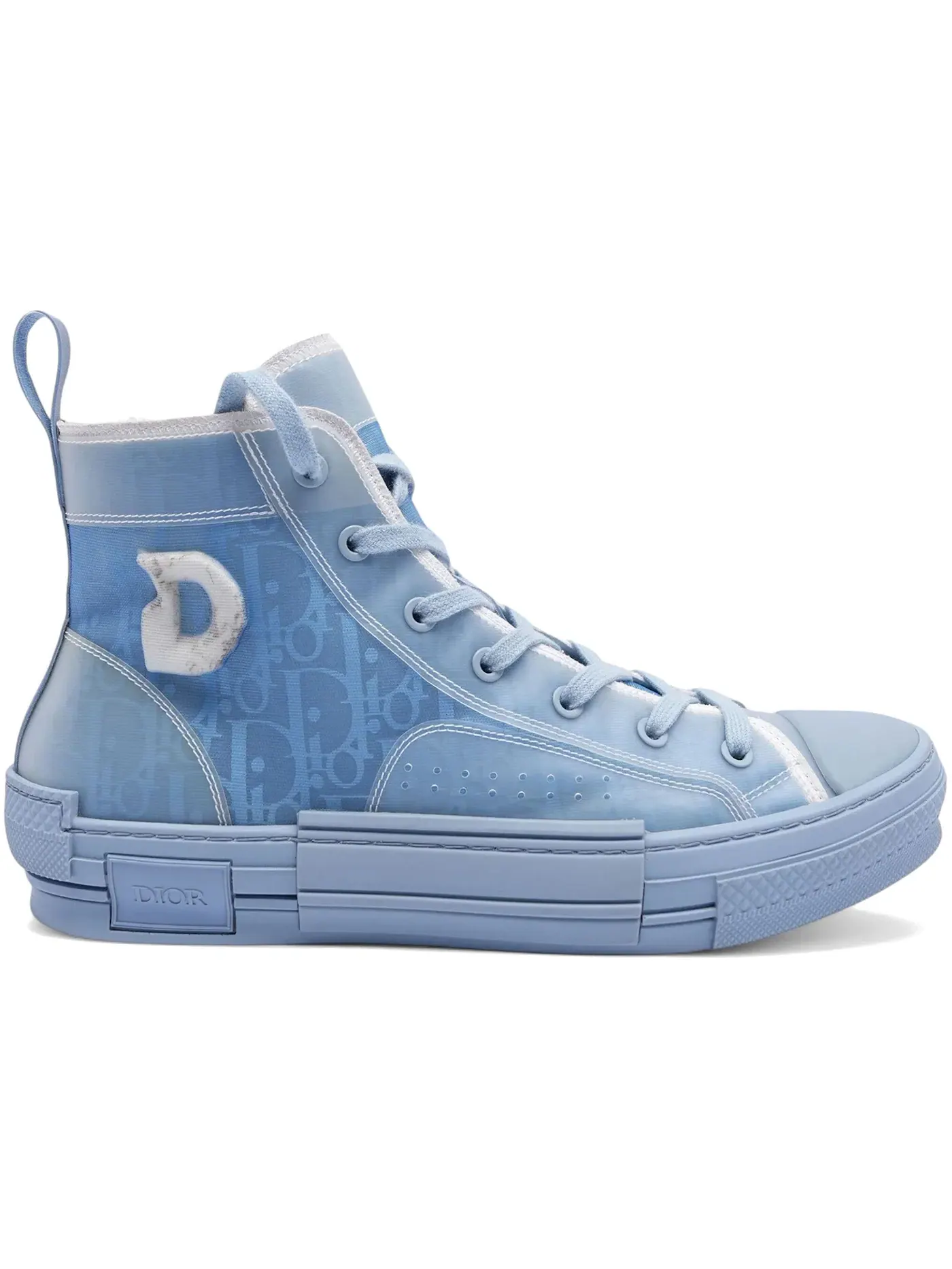 Мужские кроссовки высокие с принтом Dior B23 High Top Daniel Arsham — изображение 1 из 1, синий